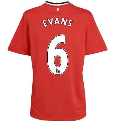 2011-12 Man Utd Nike Home Shirt (Evans 6)