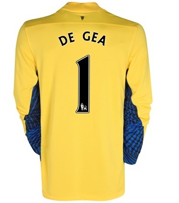 2011-12 Man Utd Home Nike Goalkeeper Shirt (De Gea 1) Yellow