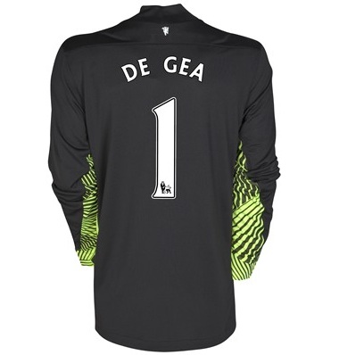 2011-12 Man Utd Home Nike Goalkeeper Shirt (De Gea 1) Black