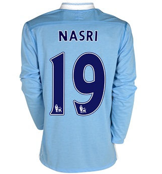 2011-12 Manchester City Umbro L/S Home (Nasri 19)