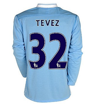 2011-12 Manchester City Umbro L/S Home (Tevez 32)