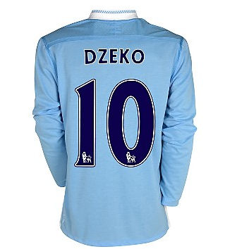 2011-12 Manchester City Umbro L/S Home (Dzeko 10)