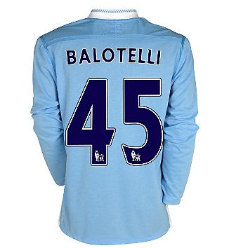 2011-12 Manchester City Umbro L/S Home (Balotelli 45)