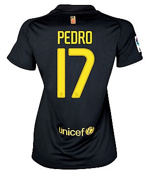 2011-12 Barcelona Nike Womens Away Shirt (Pedro 17)