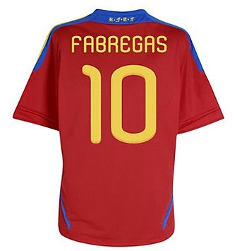 2011-12 Spain Home Football Shirt (Fabregas 10)