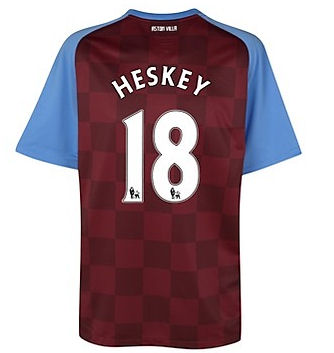 2011-12 Aston Villa Nike Home Shirt (Heskey 18)