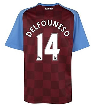 2011-12 Aston Villa Nike Home Shirt (Delfouneso 14)