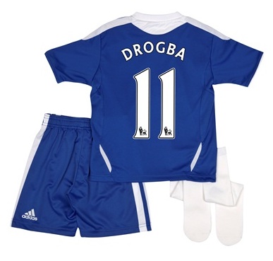2011-12 Chelsea Home Little Boys Kit (Drogba 11)