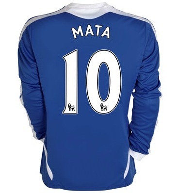 2011-12 Chelsea Long Sleeve Home Football Shirt (Mata 10)