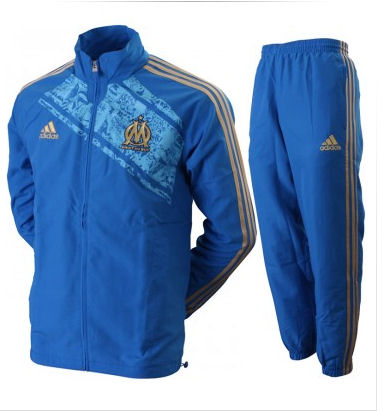 2011-12 Marseille Adidas Presentation Tracksuit (Blue)