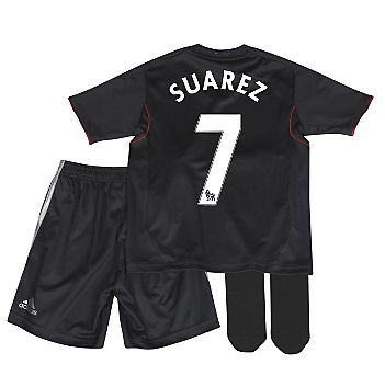 2011-12 Liverpool Adidas Away Little Boys Mini Kit (suarez 7)