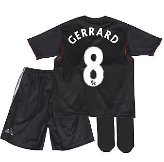 2011-12 Liverpool Adidas Away Little Boys Mini Kit (Gerrard 8)