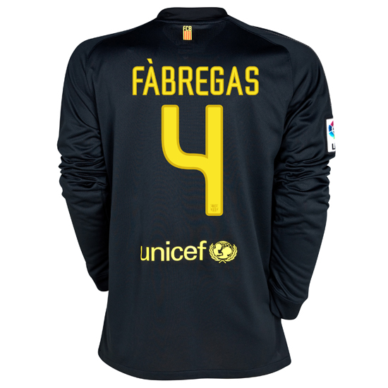 2011-12 Barcelona Nike L/S Away Shirt (Fabregas 4)