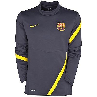2011-12 Barcelona Nike Sideline Midlayer Top (Navy) - Kids