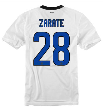 2011-12 Inter Milan Nike Away Shirt (Zarate 28)