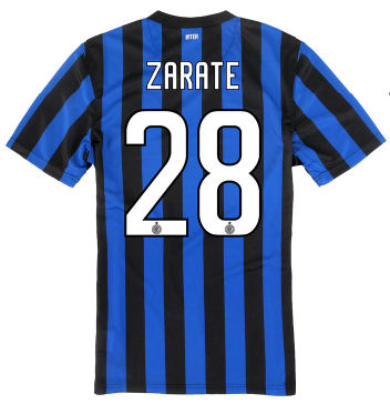 2011-12 Inter Milan Nike Home Shirt (Zarate 28)