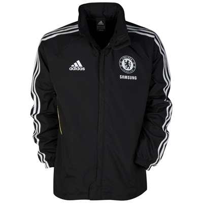 2011-12 Chelsea Adidas Allweather Jacket (Kids) - Black