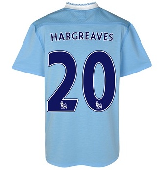 2011-12 Manchester City Umbro Home Shirt (Hargreaves 20)