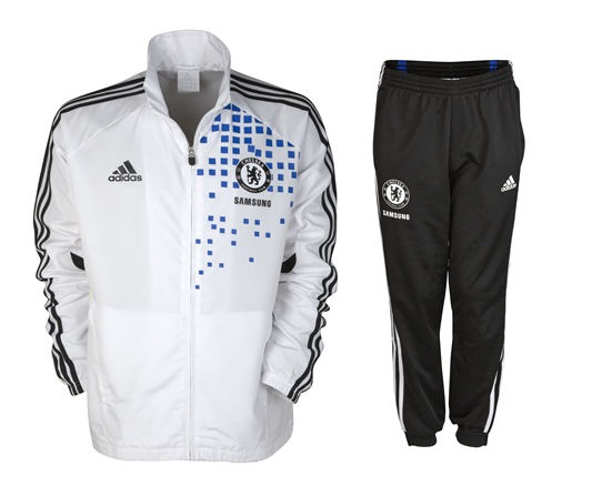 2011-12 Chelsea Adidas Presentation Tracksuit (Kids) - White