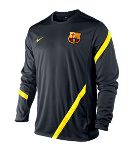 2011-12 Barcelona Nike Long Sleeve Training Shirt (Black)