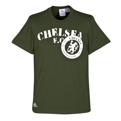 2011-12 Chelsea Adidas Authentic T-Shirt (Olive)