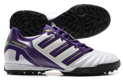 Predator Absolado TF Kids Football Trainers White/Purple/Yellow
