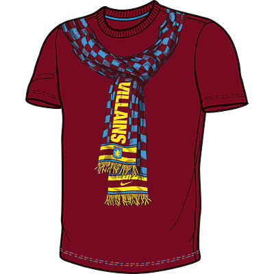 2011-12 Aston Villa Nike Basic Core Tee (Claret)