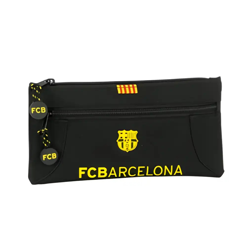 Barcelona Pencil Case With Two Zippers Black