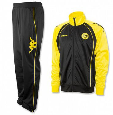 2011-12 Borrusia Dortmund Kappa Tracksuit (Black)