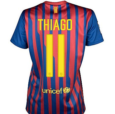 2011-12 Barcelona Nike Womens Home Shirt (Thiago 11)