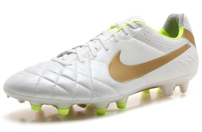 Tiempo Legend IV FG Football Boots White/Metallic Gold