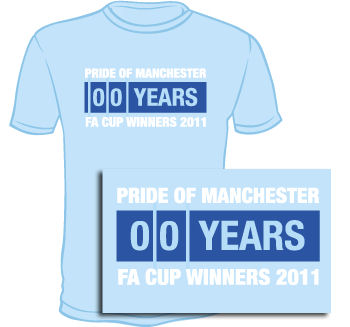 2011 Manchester City FA Cup Winners Years T-Shirt
