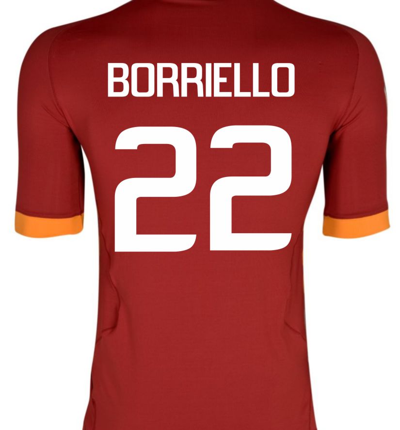 2011-12 Roma Kappa Home Shirt (Borriello 22)