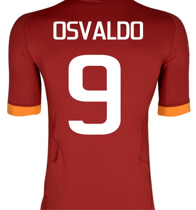 2011-12 Roma Kappa Home Shirt (Osvaldo 9)