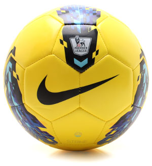 EPL 11/12 T90 Hi Viz Strike Match Football - Yellow/Blue/Sky