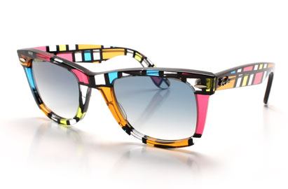 Ray-Ban 2140 1085/3F Wayfarer BLOKS - Special Series 6 Sunglasse