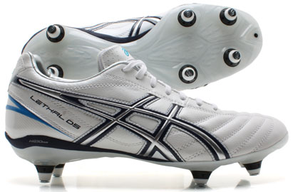 Asics Lethal DS 3 IT SG Football Boots White/Silver/Navy