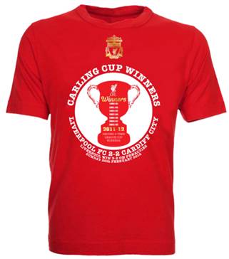 2012 Liverpool Carling Cup Winners T-Shirt