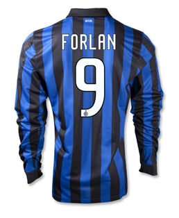 2011-12 Inter Milan Long Sleeve Home (Forlan 9)