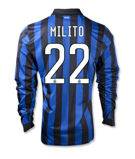 2011-12 Inter Milan Long Sleeve Home (Milito 22)