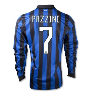 2011-12 Inter Milan Long Sleeve Home (Pazzini 7)