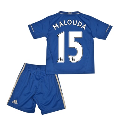 2012-13 Chelsea Home Mini Kit (Malouda 15)