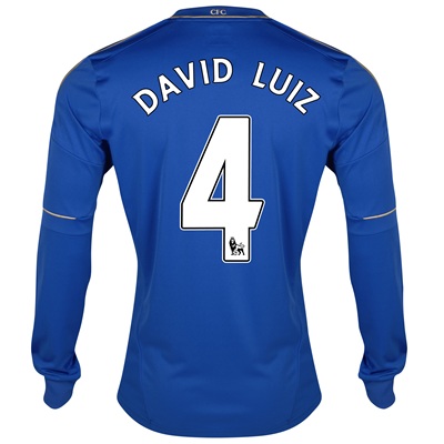 2012-13 Chelsea Long Sleeve Home Shirt (David Luiz 4)