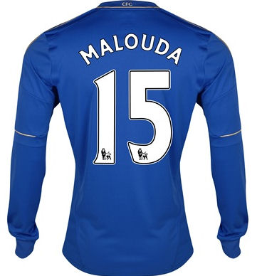 2012-13 Chelsea Long Sleeve Home Shirt (Malouda 15)