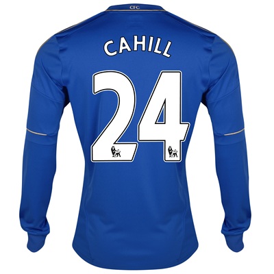 2012-13 Chelsea Long Sleeve Home Shirt (Cahill 24) - Kids