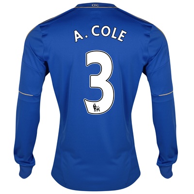 2012-13 Chelsea Long Sleeve Home Shirt (A.Cole 3) - Kids