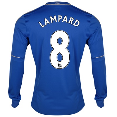 2012-13 Chelsea Long Sleeve Home Shirt (Lampard 8) - Kids