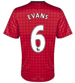 2012-13 Man Utd Nike Home Shirt (Evans 6) - Kids
