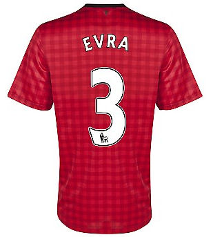 2012-13 Man Utd Nike Home Shirt (Evra 3) - Kids