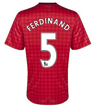 2012-13 Man Utd Nike Home Shirt (Ferdinand 5) - Kids